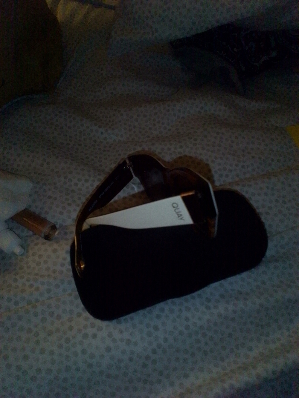 Quay Australia White Cat-Eye Sunglasses with Black Lenses - Picture 3 of 5